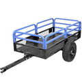Heavy Duty Steel ATV Dump Trailer, 1500-Pound Load Capacity, Tow Behind Dump Cart Garden Trailer, with Removable Sides and 2 Tires, for Mowers, Tractors, ATV, UTV