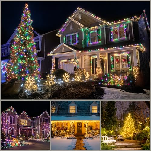 TW SHINE Halloween Lights 328FT Outdoor String Lights with Remote, Purple & Orange F53527