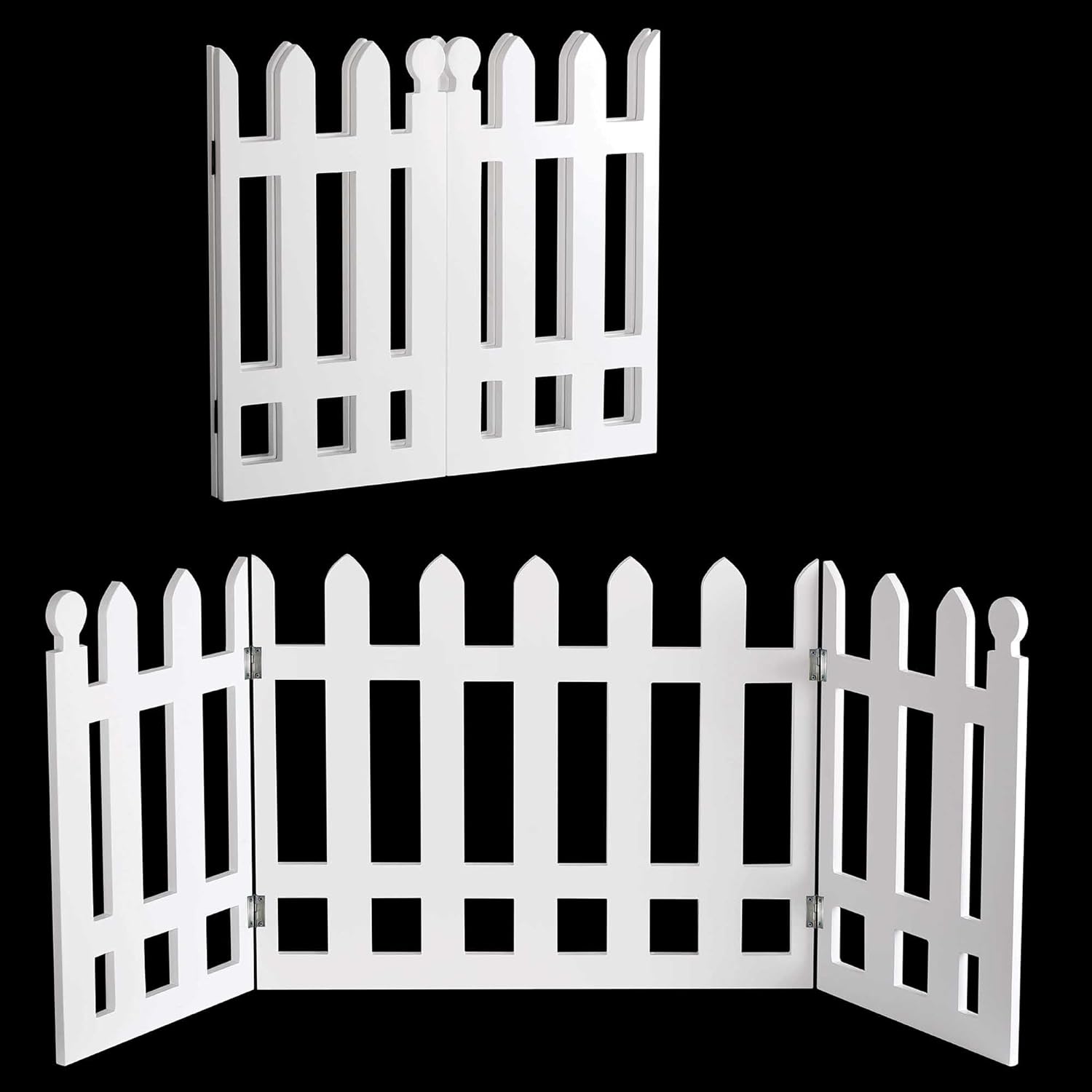 Etna White Picket Fence Folding Pet Gate F81098