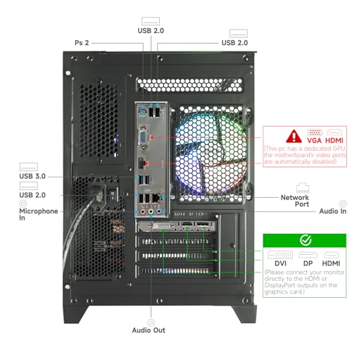 LXZ Gaming PC Desktop Ryzen 5 5500 RTX 3050 16GB 1TB SSD White Q680