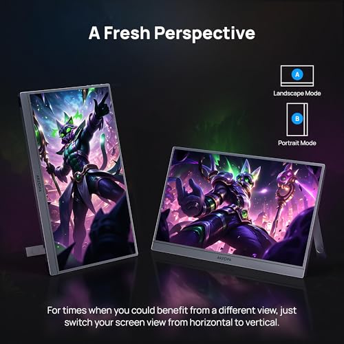 ARZOPA 16.1'' 144Hz Portable Gaming Monitor, 1080P FHD, HDR L526