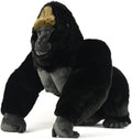 Giant Silverback Gorilla Stuffed Animal Realistic Gorilla Plush Soft Lifelike Zoo Rain Forest Animals Plushie Pillow Doll Toys 15''