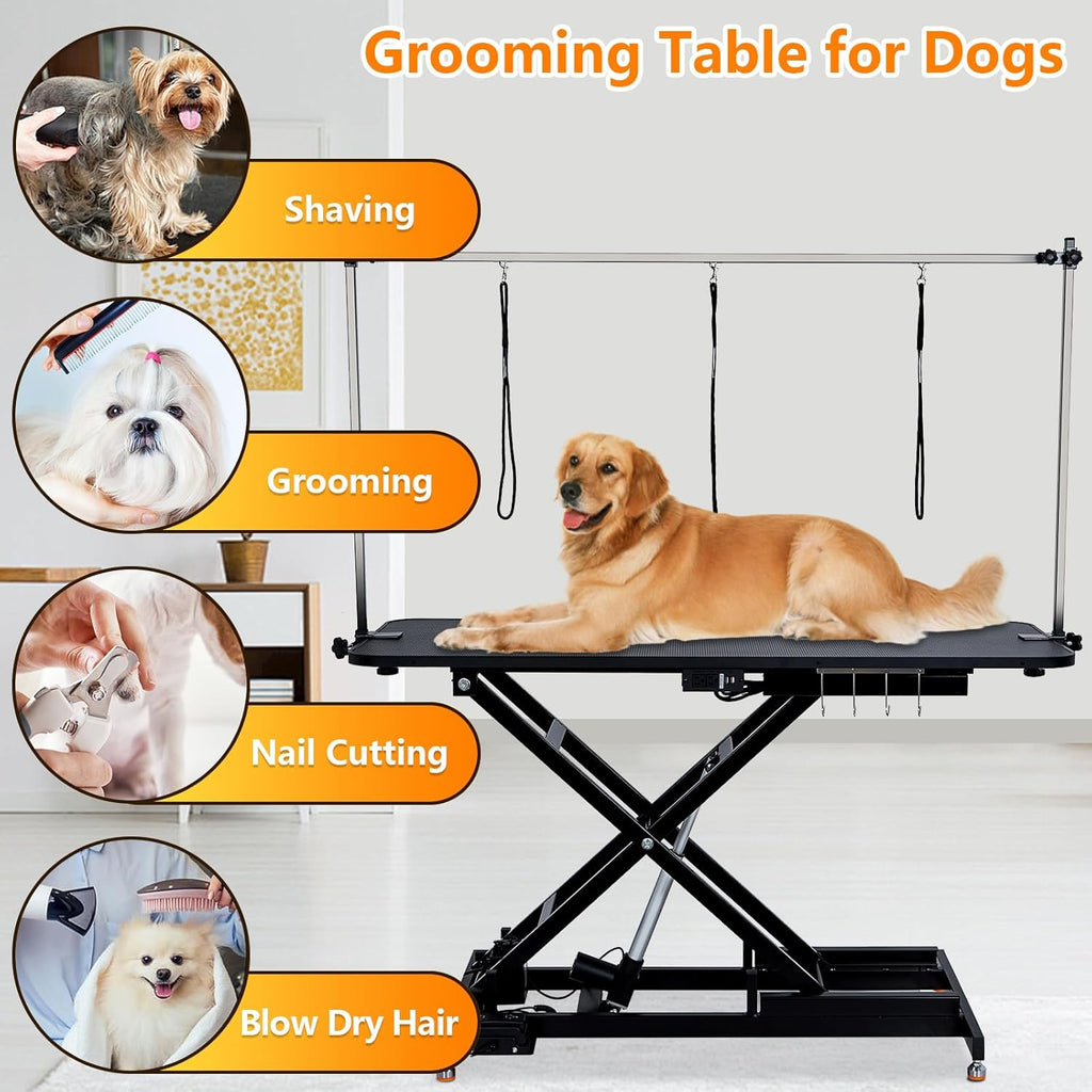 Hydraulic Dog Grooming Table for Pet, Heavy Duty, 350Lbs Capacity T285295