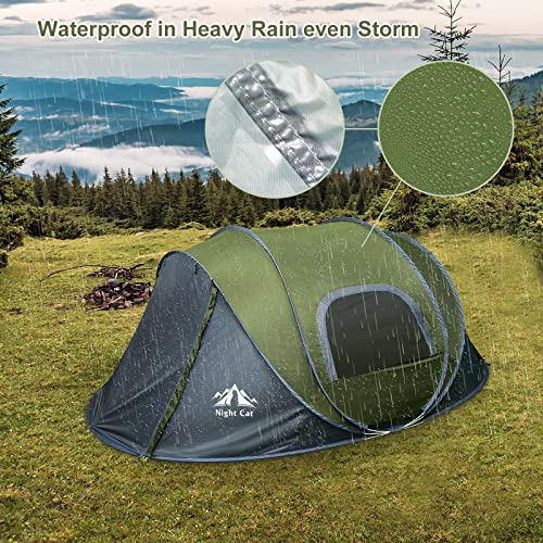 Night Cat Pop-up Camping Tent 2 Person Waterproof Instant Setup S8662
