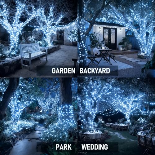 TW SHINE Halloween Lights 328FT Outdoor String Lights with Remote, Purple & Orange F53527