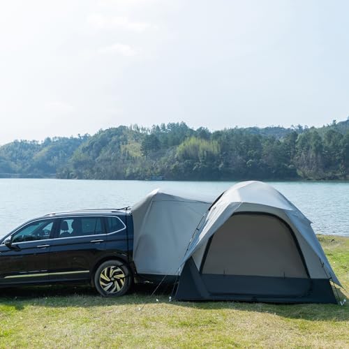 6 Person SUV Tent for Camping, Double Layer PU3000mm and UPF 50+ UV Waterproof Car Tents, includes Rainfly and Storage Bag, 10FT L x 10FT W