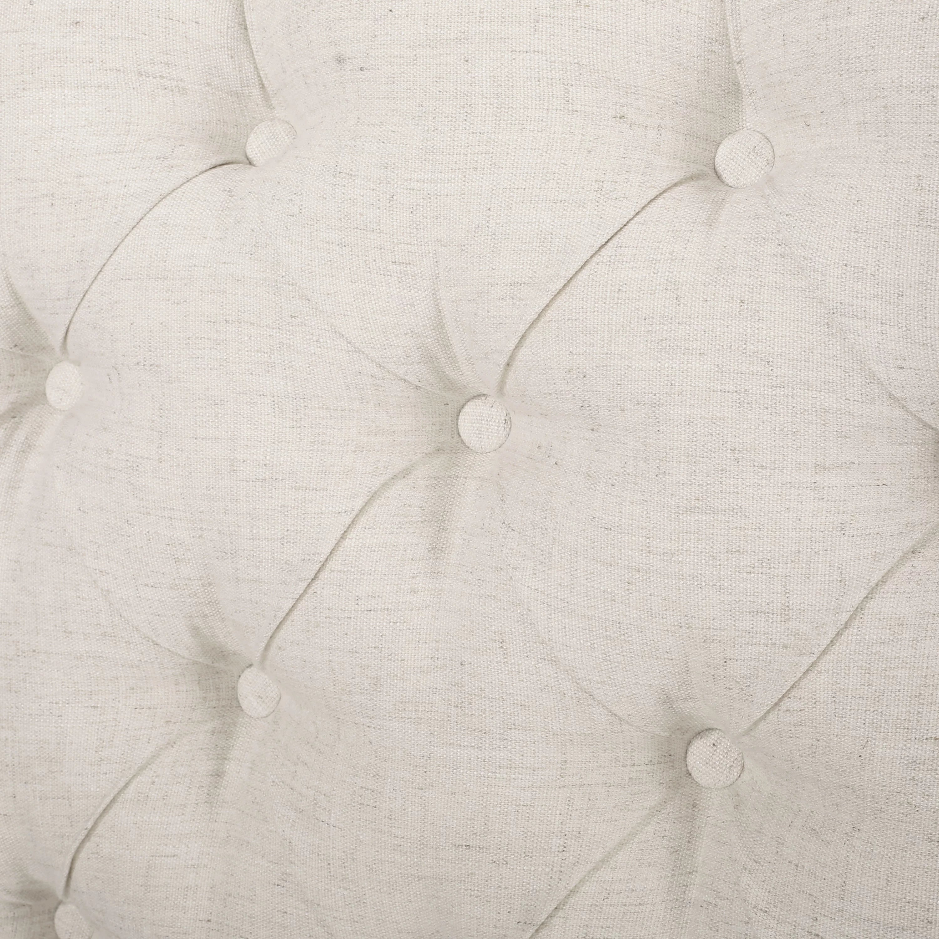 Noble House Ashley Wingback Tufted Beige Fabric Headboard T91776