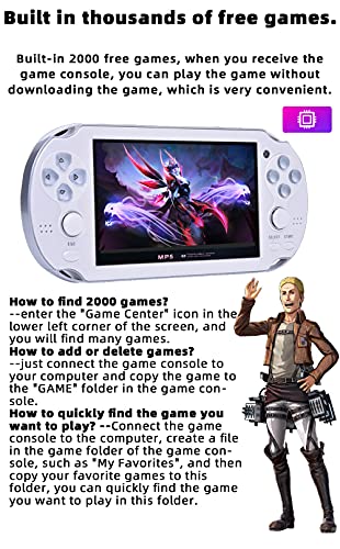 CZT Handheld Game Console 4.3 inch Double Joystick 8GB Retro Video Game Player (Black) S185938