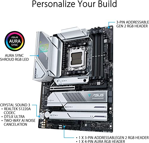 AMD Ryzen 7 7800X3D Desktop Processor with ASUS ROG Strix B650E-F Gaming WiFi Motherboard M47349