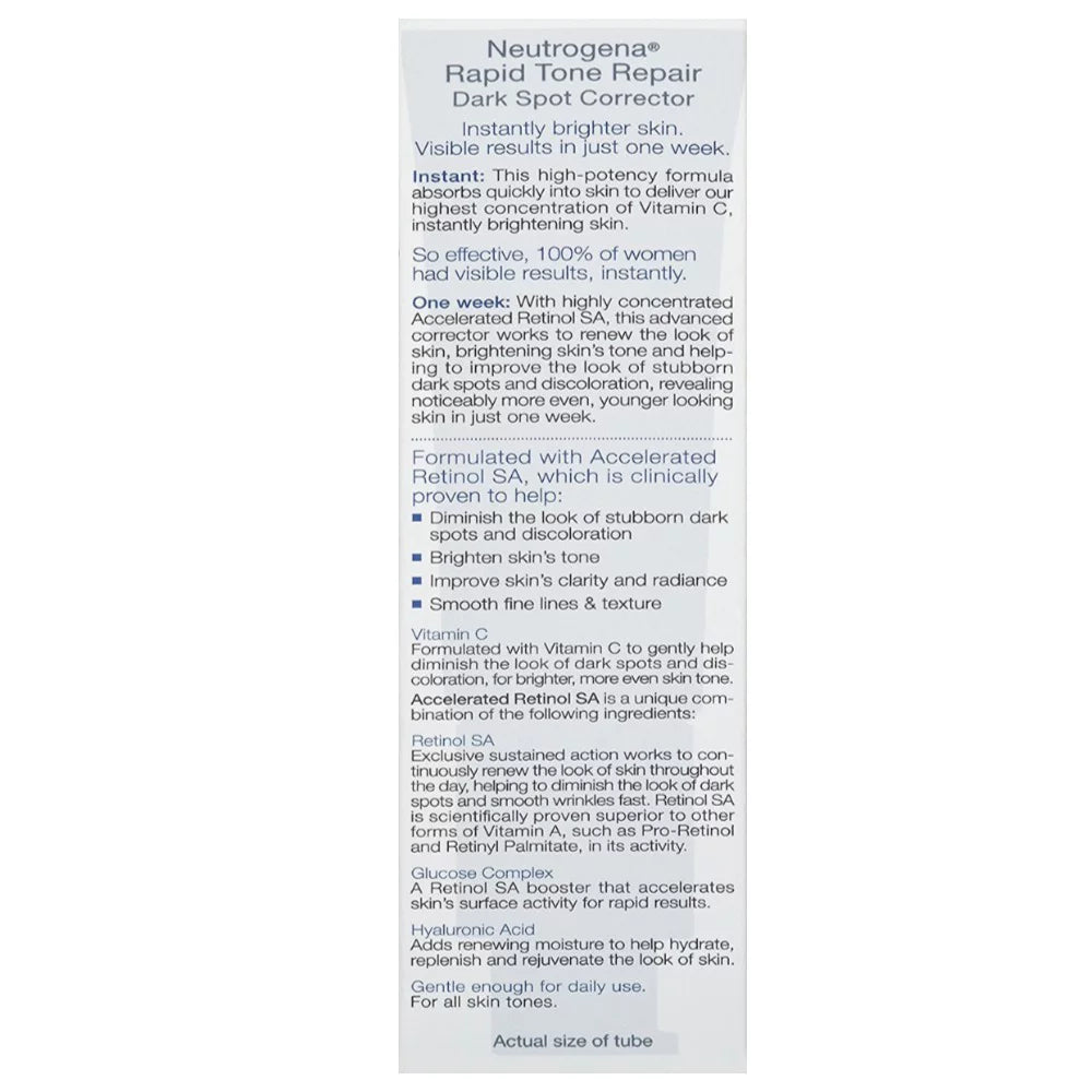 Neutrogena Rapid Tone Retinol + Vitamin C Spot Corrector, 1 oz, 2-Pack V62025