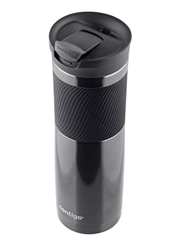 Contigo Byron Snapseal Travel Mug, Stainless Steel, 590ml, Black I34141