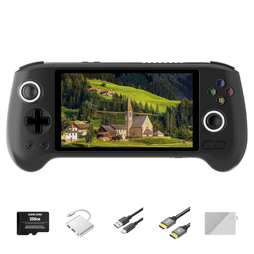 RG556 Handheld Retro Gaming Console with 5.48" AMOLED Display, Blue 256G P44862