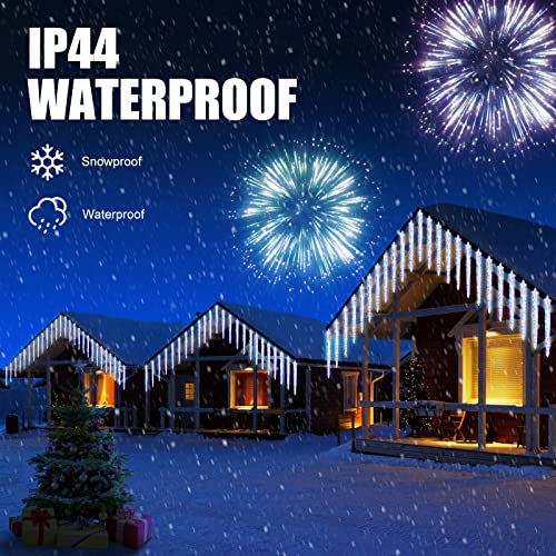 Brightown Christmas Meteor Shower Lights Outdoor 30ft 720 LED Waterproof Blue T277924