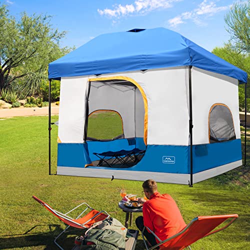 KAMPKEEPER Camping Inner Tent for 10x10 Straight Leg Canopy, Vented Roof, Khaki M60374