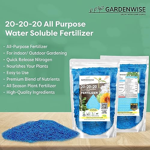 Gardenwise 20-20-20 All Purpose Water Soluble Fertilizer, Plant Food, 1/2 Quart E4358