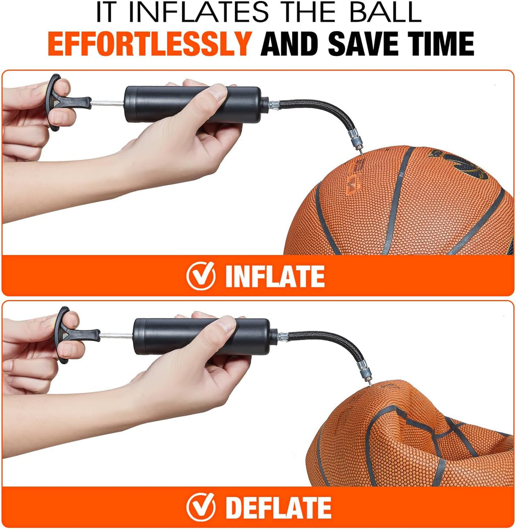Ball Pump with 3 Needles, Nozzle and Extension Hose for Sport Balls B26317