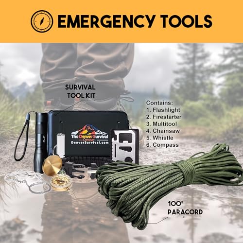 Denver 72 Hour Survival Backpack with Supplies - Bug Out Bag Emergency Kit for 2 Person J77963