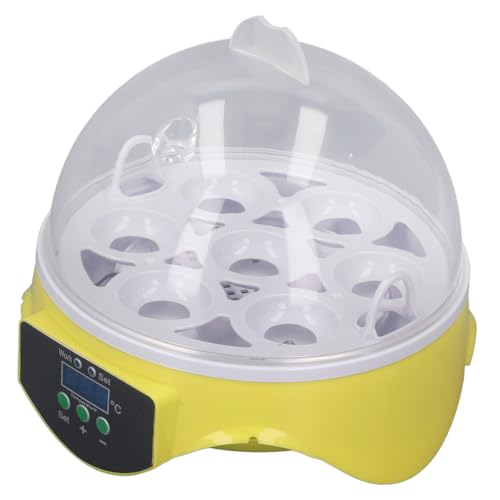 Mini Egg Incubator 7 Eggs with Temperature Control, Poultry Hatcher Machine E67862