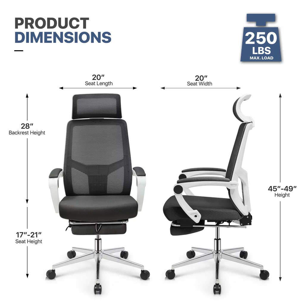 MoNiBloom Computer Desk & Chair Set with Bookshelf, Black N757916