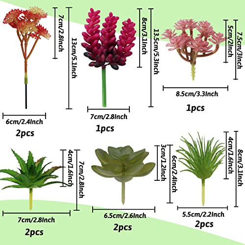 Artificial Succulents 22pcs Green Faux Plants for DIY Terrarium Home Decor X32709