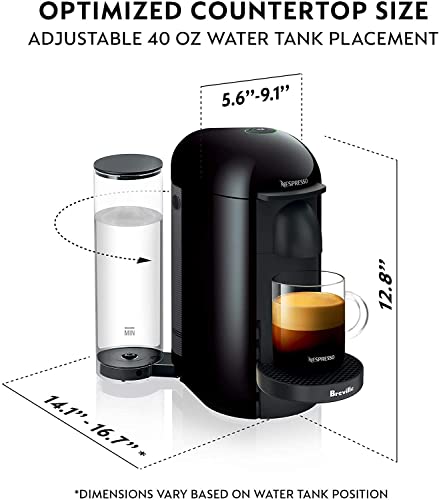 Nespresso Vertuo Plus Coffee and Espresso Maker by Breville, Ink Black H750