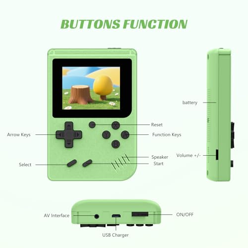 Retro Handheld Games Console with 400 Built-in Games, 3.0 Inch IPS Screen, Gray N346564