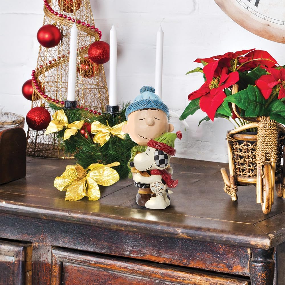 Enesco Jim Shore Peanuts Snoopy and Charlie Brown Hugging Figurine H537
