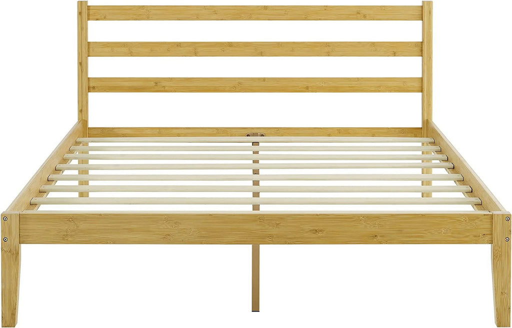 Classic Bamboo Queen Platform Bed Frame with Headboard G418582