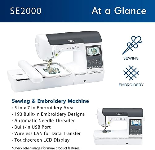 Brother SE2000 Computerized Sewing and Embroidery Machine M825