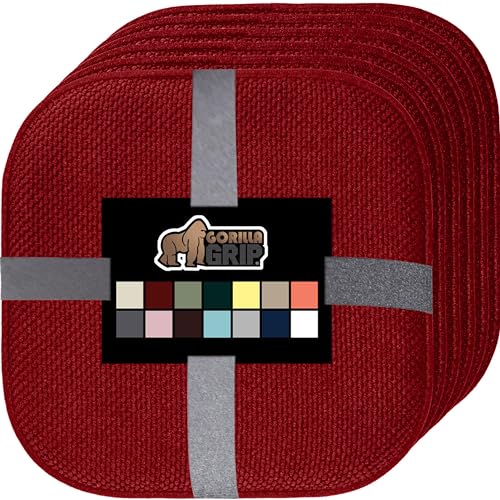 GORILLA GRIP Slip Resistant Chair Cushions, Memory Foam, Set of 2, Beige W525