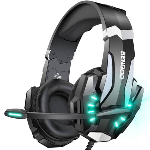 BENGOO G9000 Stereo Gaming Headset for PS4 PC Xbox One PS5, Noise Cancelling Over Ear with Mic U80966