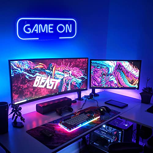 Kavaas Gaming Neon Sign Mushroom Wall Decor for Game Room, Red K6405