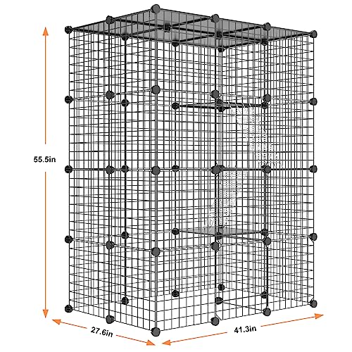 Outdoor Cat Enclosure Large Metal Wire Cat Playpen for 1-3 Cats U58400