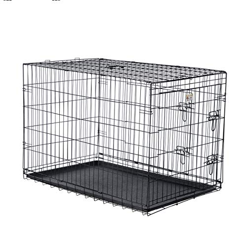 PETMAKER 42-Inch Dog Crate with Divider Panel for Large Dogs, Black M72747