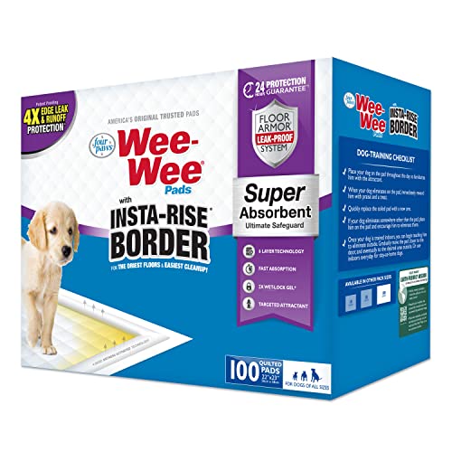 Four Paws Wee-Wee Super Absorbent Pee Pads for Dogs, Unscented, 22" x 23" (50 Count) P766631