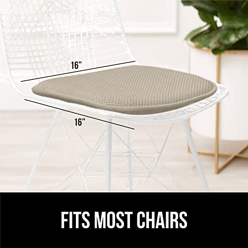 GORILLA GRIP Slip Resistant Chair Cushions, Memory Foam, Set of 2, Beige W525