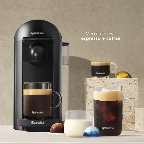 Nespresso Vertuo Plus Coffee and Espresso Maker by Breville, Ink Black H750