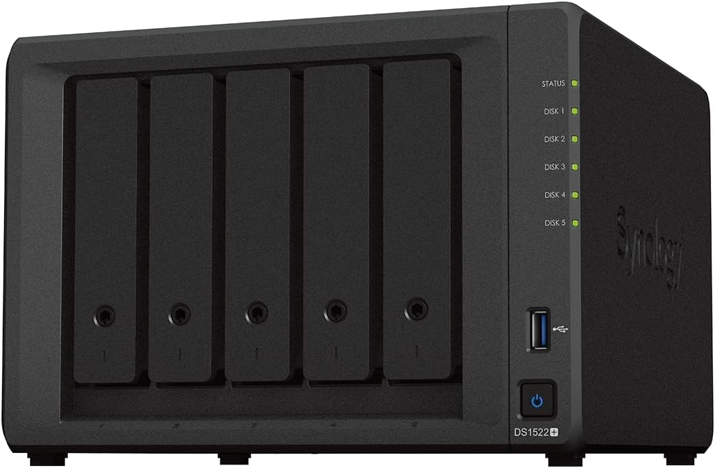 Synology 5-Bay DiskStation DS1522+ (Diskless) & WRX560 Dual-Band Wi-Fi 6 Router R136859