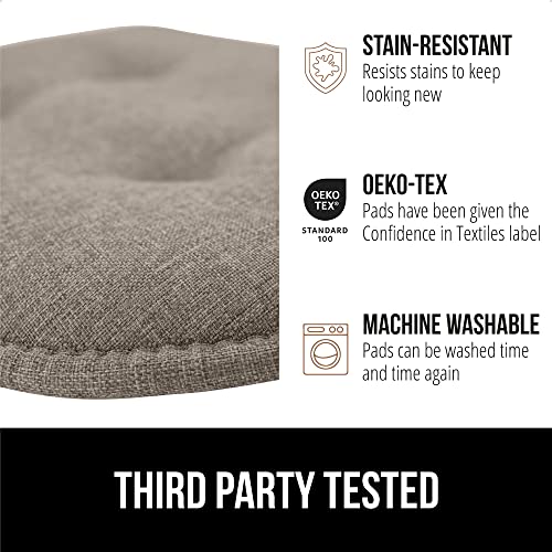 GORILLA GRIP Slip Resistant Chair Cushions, Memory Foam, Set of 2, Beige W525