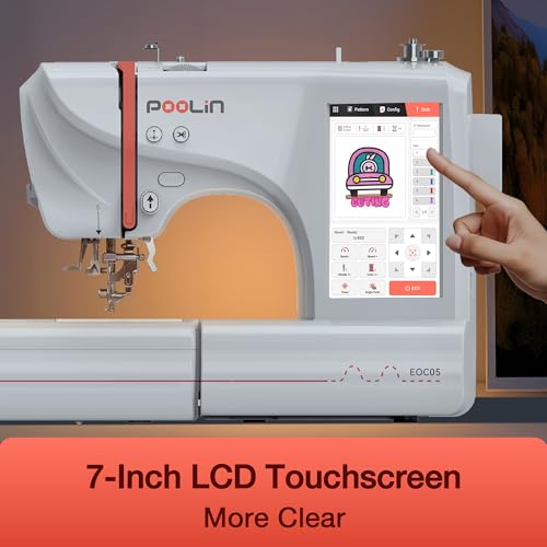 EOC05 Embroidery Machine with 7" Touchscreen and Large Hoop Y131