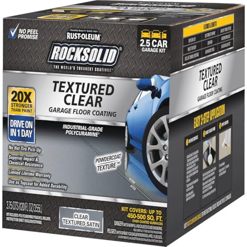 Rust-Oleum RockSolid Garage Floor Coating, 2.5 Car Kit, Textured Clear P7214
