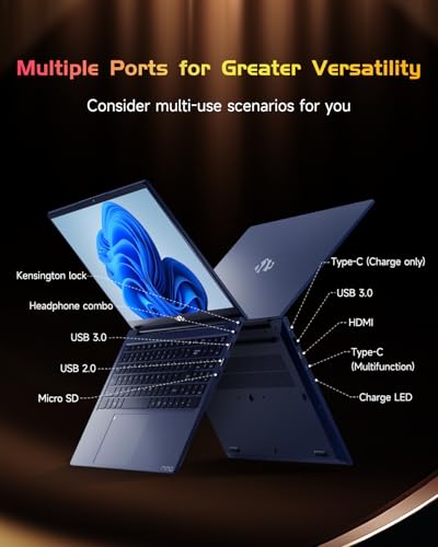 NIMO 15.6 IPS FHD Laptop, Intel Pentium N100, 8GB RAM 128GB SSD, Backlit Keyboard, Win 11 O49965