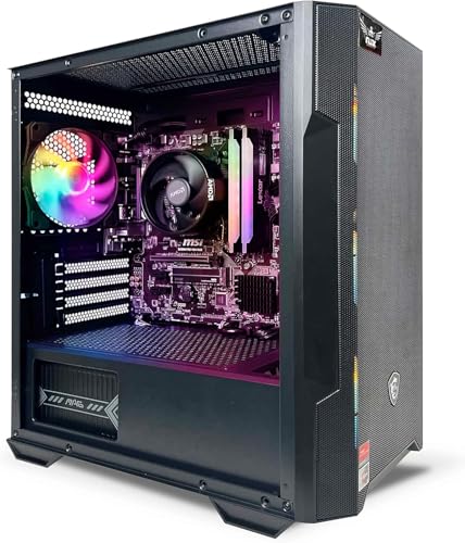 NSXGAMING Nova Desktop Gaming Computer, AMD Ryzen 5 5600G, 16GB DDR4, 512GB SSD N7906