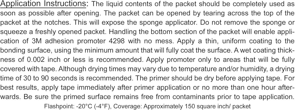 3M 4298 Adhesion Promoter, Sponge Applicator (3) Z638