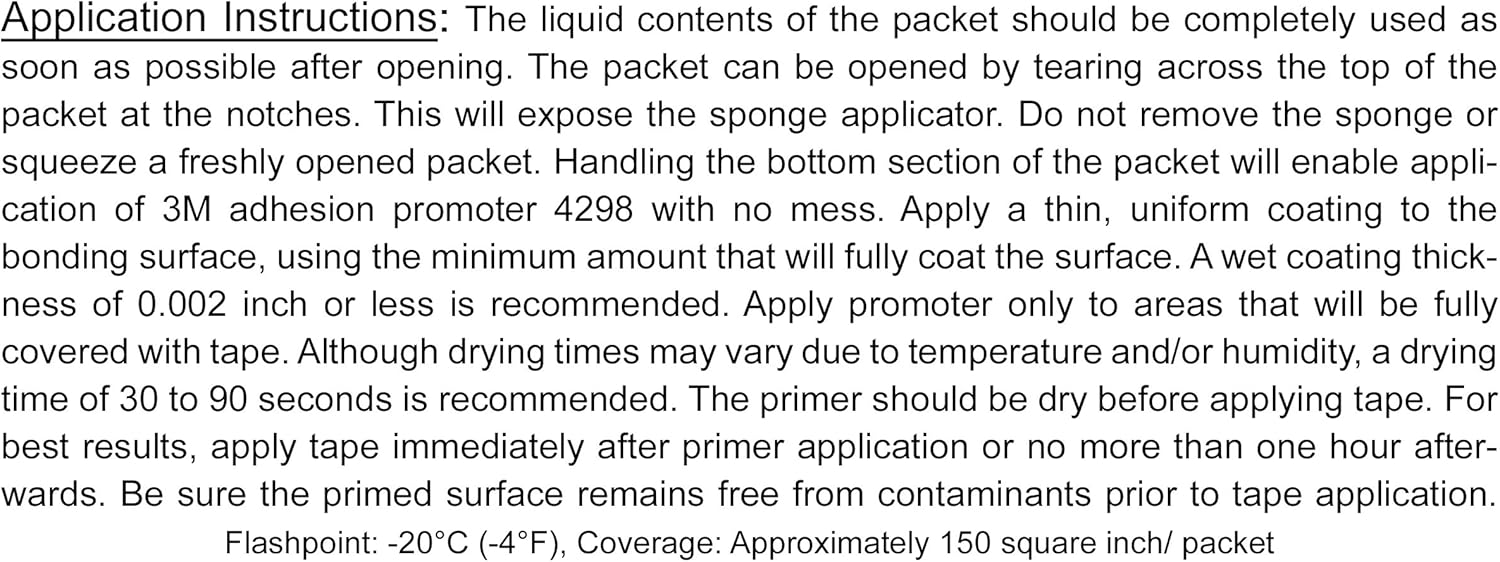 3M 4298 Adhesion Promoter, Sponge Applicator (3) Z638