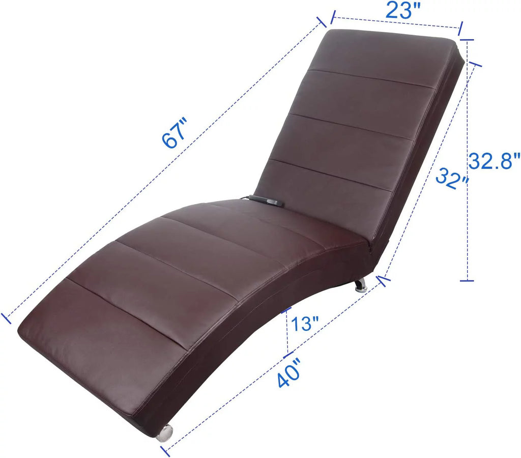 Massage Recliner Chair with Heating - PU Leather Ergonomic, Brown G772053