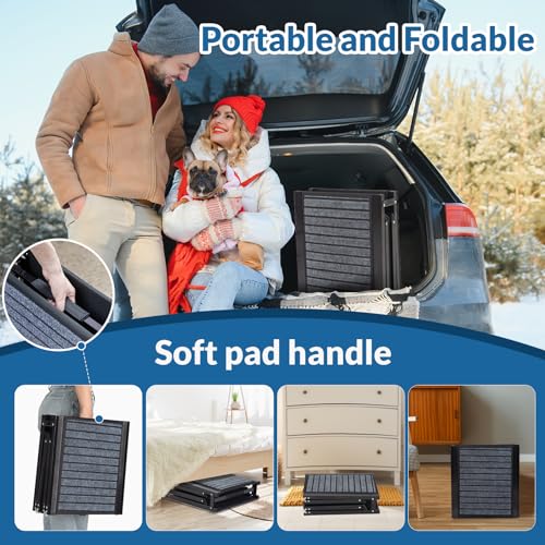 67" Foldable Dog Ramp for Cars, SUVs & Trucks - Non-Slip Surface for Medium Dogs I953112