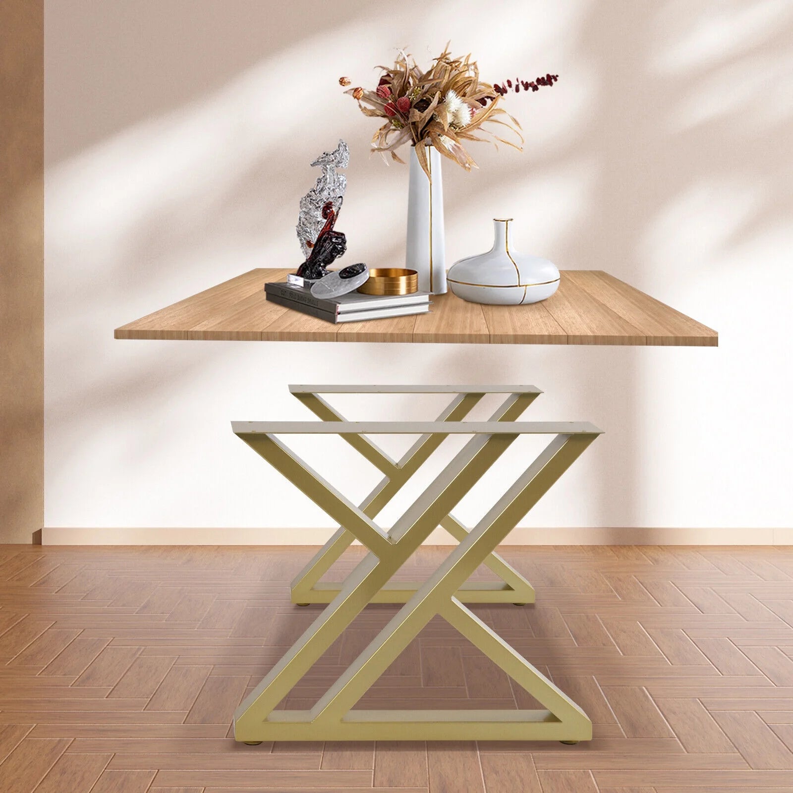 16" Metal Table Legs for Dining Coffee Desk, Gold C292