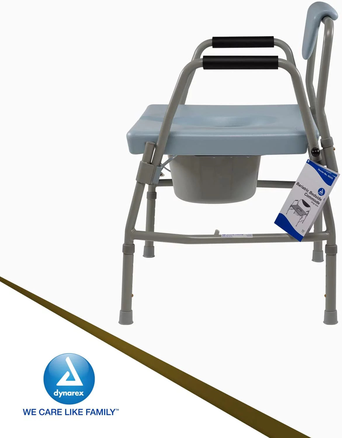 DynaRex Deluxe Bariatric Drop-Arm Commode 1000lb Capacity P6582