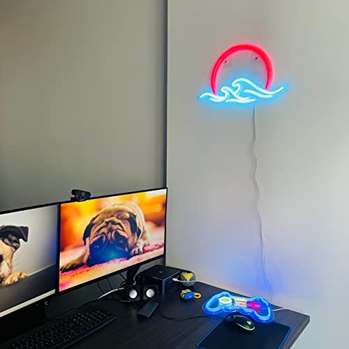 GGK Smiling with Mushrooms Neon Sign Mushroom Decor for Bedroom Wall I398847